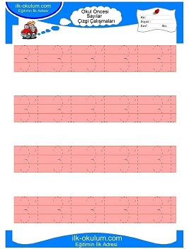 Çocuklar İçin Çizgi Çalışma Sayfaları 